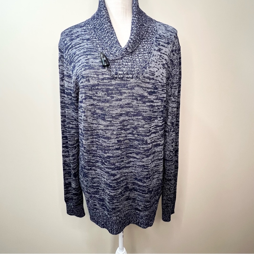 Quinn Silk Blend Shawl Collar Toggle Button Pullover Sweater Large